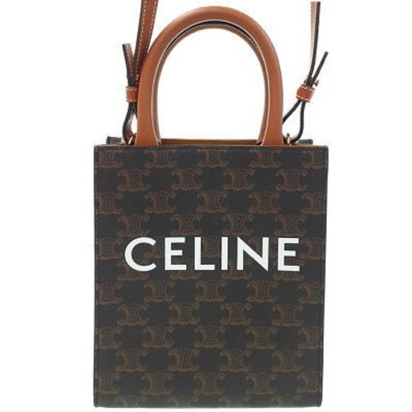 Celine Triomphe Canvas Vertical Cabas Bag - Picture 1 of 8